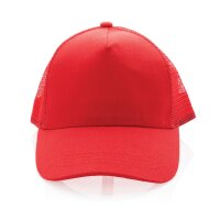 Impact AWARE™ 190gr Brushed rCotton 5 Panel Trucker-Cap Farbe: rot