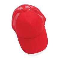 Impact AWARE™ 190gr Brushed rCotton 5 Panel Trucker-Cap Farbe: rot