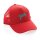 Impact AWARE™ 190gr Brushed rCotton 5 Panel Trucker-Cap Farbe: rot