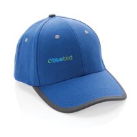 Impact AWARE™ 280gr Brushed rCotton 6 Panel Kontrast-Cap Farbe: blau