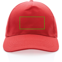 Impact 5 Panel Kappe aus 280gr rCotton mit AWARE™ Tracer Farbe: luscious red