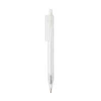 GRS rPET X8 transparenter Stift Farbe: weiß