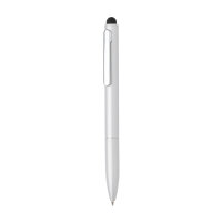 Kymi Stift mit Stylus aus RCS recyceltem Aluminum Farbe: silber