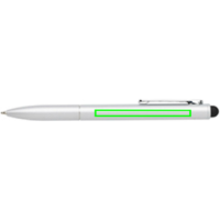 Kymi Stift mit Stylus aus RCS recyceltem Aluminum Farbe: silber