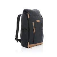 Impact AWARE™ 16 oz. r recyceltem canvas 15" Laptop-Rucksack Farbe: schwarz