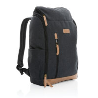 Impact AWARE™ 16 oz. r recyceltem canvas 15" Laptop-Rucksack Farbe: schwarz