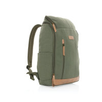 Impact AWARE™ 16 oz. r recyceltem canvas 15" Laptop-Rucksack Farbe: grün