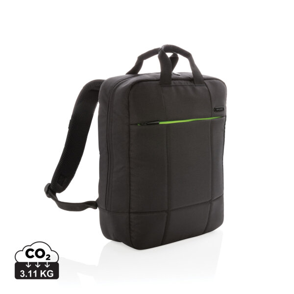 Soho Business RPET 15.6" Laptop-Rucksack, PVC-frei Farbe: schwarz, grün