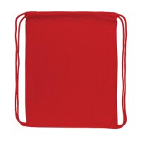 Impact AWARE™ recycelter Baumwoll-Sportbeutel 145gr Farbe: rot