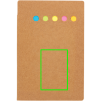 Haftnotizen im A6 Kraft-Booklet mit Stift Farbe: braun