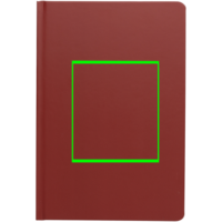 A5 Impact Steinpaper Hardcover Notizbuch Farbe: rot