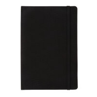GRS-zertifiziertes rPET-A5-Notizbuch Farbe: schwarz, schwarz