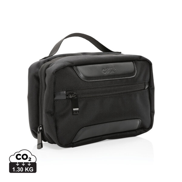 Swiss Peak AWARE™ RPET Voyager Kosmetiktasche Farbe: schwarz