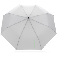 20.5" Impact AWARE™ RPET 190T Pongee Bambus Mini-Schirm Farbe: weiß