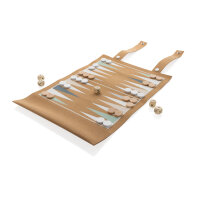 Britton faltbares Backgammon und Damespiel Set aus Kork...