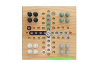 Claire Ludo-Spiel aus Holz Farbe: braun