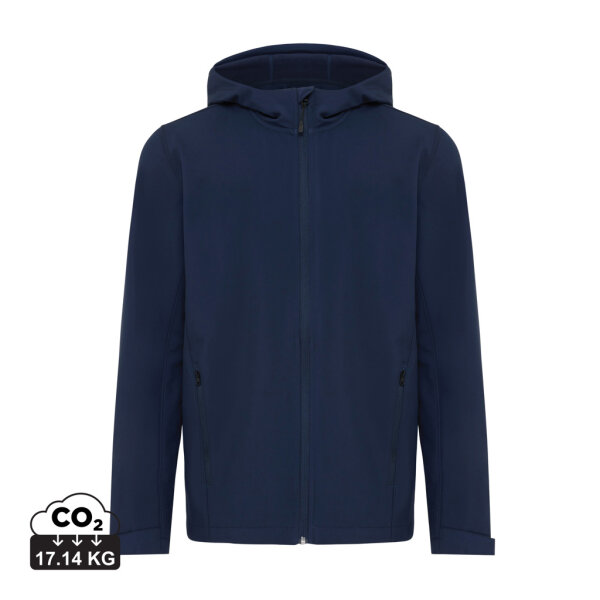 Iqoniq Makalu Herren Softshelljacke aus recyceltem Polyester Farbe: navy blau