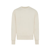 Iqoniq Kruger Relax-Rundhals-Sweater aus recycelt. Baumwolle Farbe: natural raw