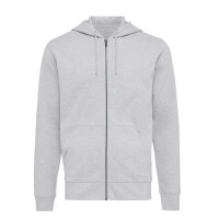 Iqoniq Abisko Zip-Kapuzenpullover aus recycelter Baumwolle Farbe: heather grey